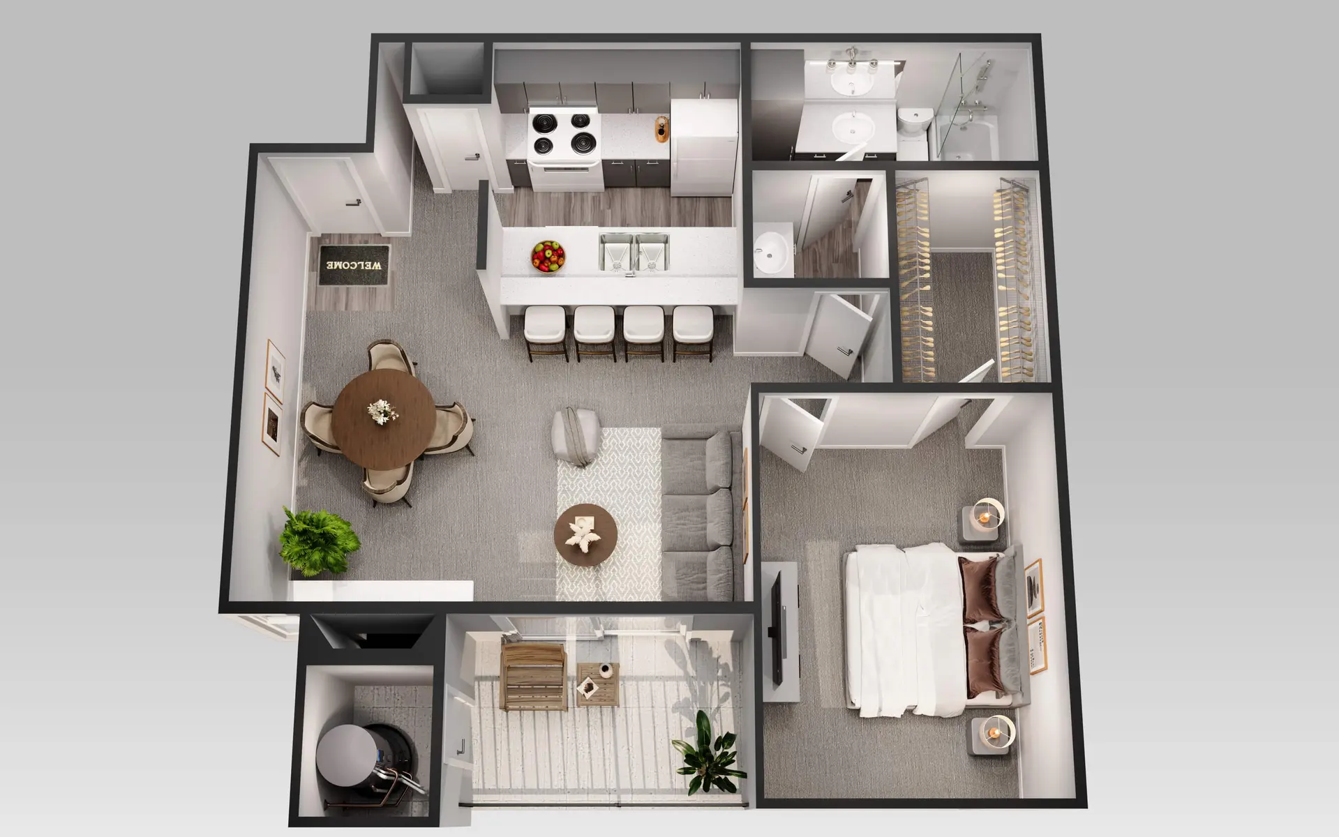 Autumn Breeze Apartments - Switch, Diagram, Floor Plan