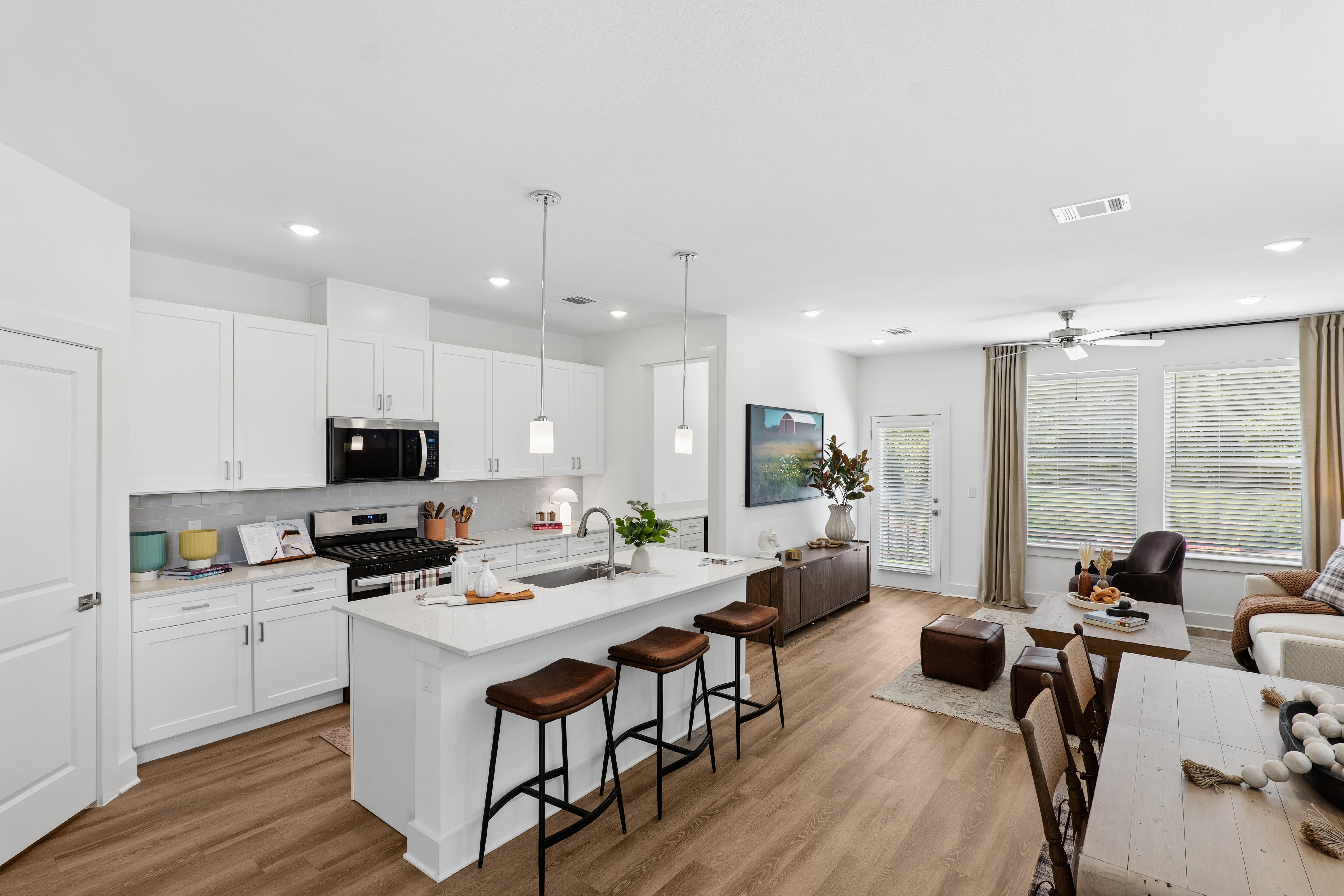 Kitchen, Living room, Modern design