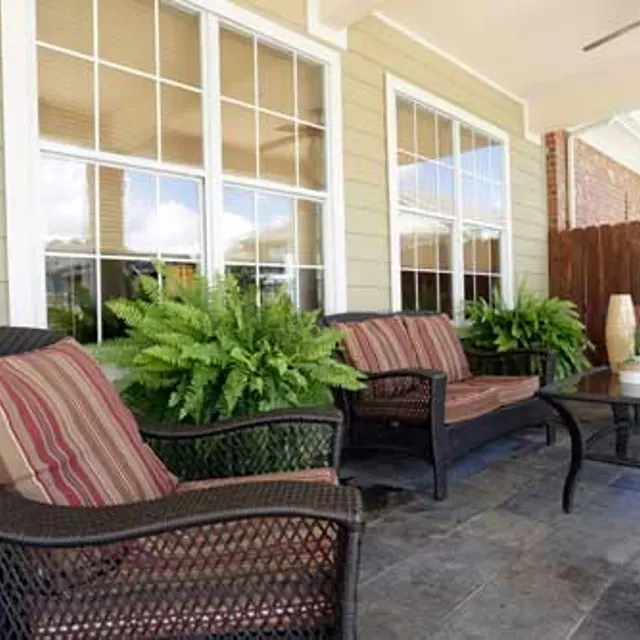 Reserve at Squirrel Run Reserve at Squirrel Run - Backyard, Ceiling Fan, Couch