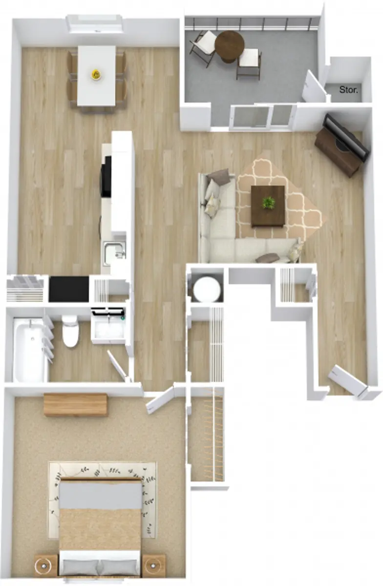 1 bed apartment for rent