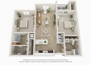 2 Bed, 2 Bath