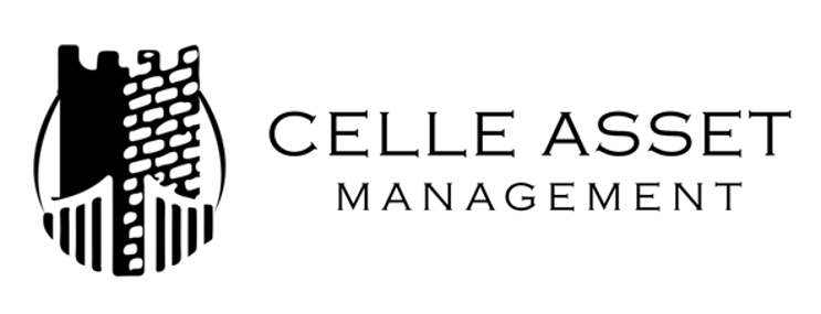 Logo of Celle Asset Management featuring a stylized castle tower and the company name.