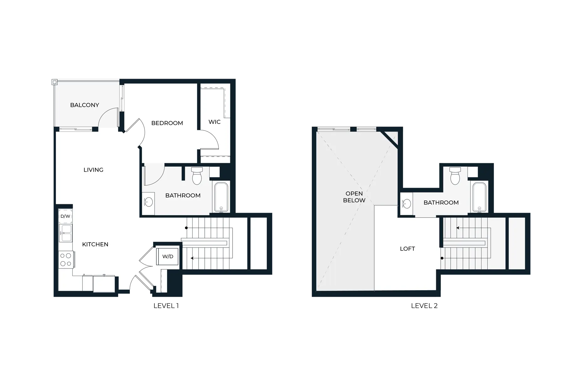 One Bedroom Loft A1L 1018 SF.png