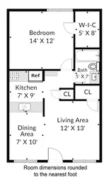 1 Bedroom / 1 Bath