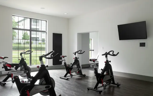 South Charlotte apartments interior photo of the fitness center - Working Out, Fitness, E-scooter