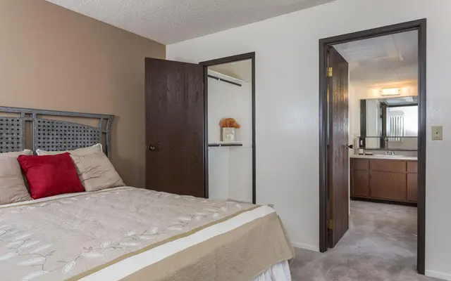 Maguire Hill Apartments - Bedroom,  Corner, Interior Design, Indoors