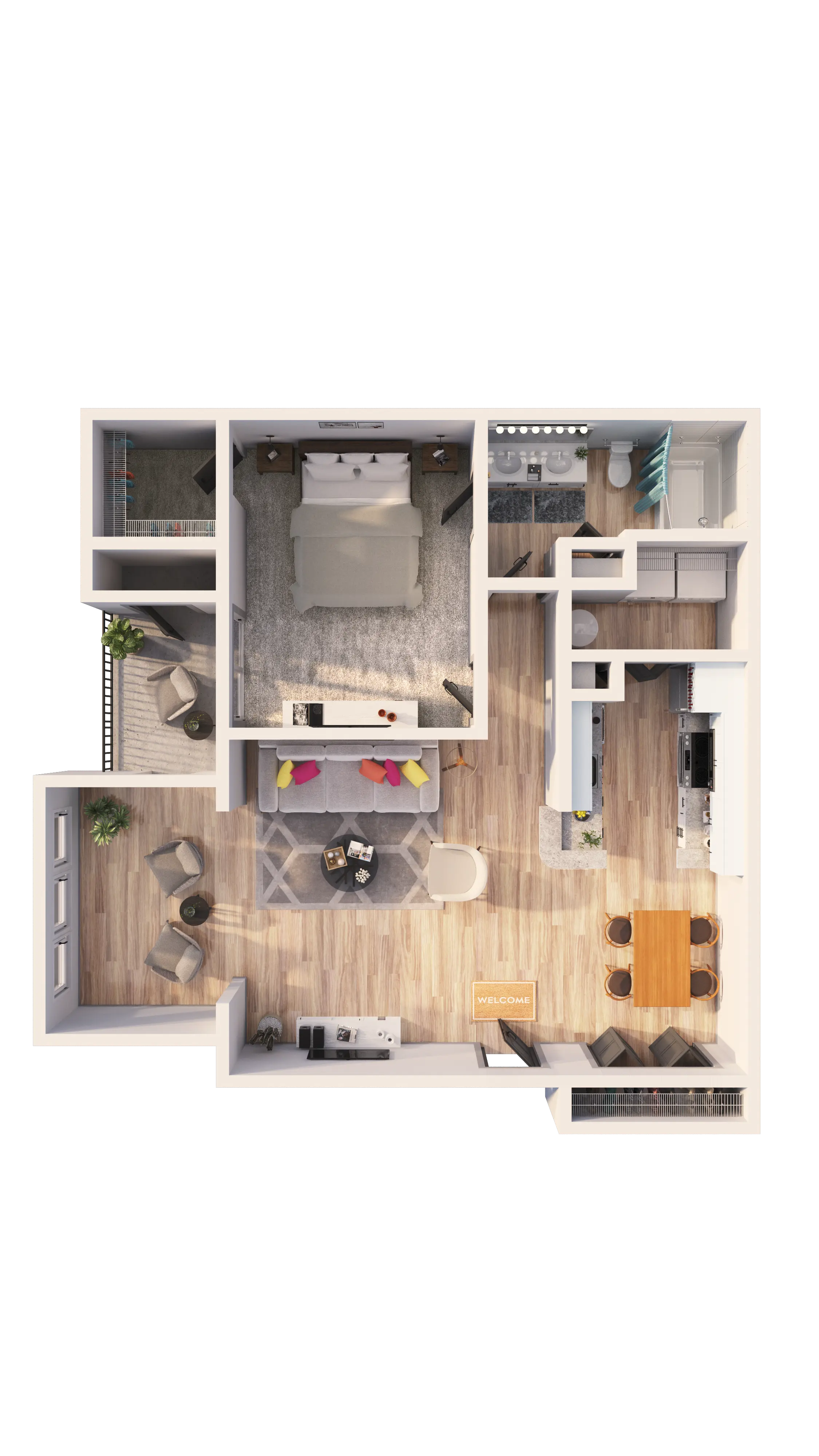 One Bedroom with Sunroom One Bedroom with Sunroom