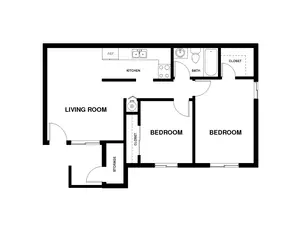 2 Bedroom 1 Bathroom 2 Bedroom 1 Bathroom