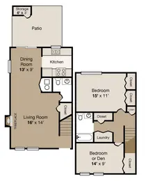 2bed/1.5 Bath TH