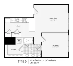 1 Bedroom, 1 Bathroom