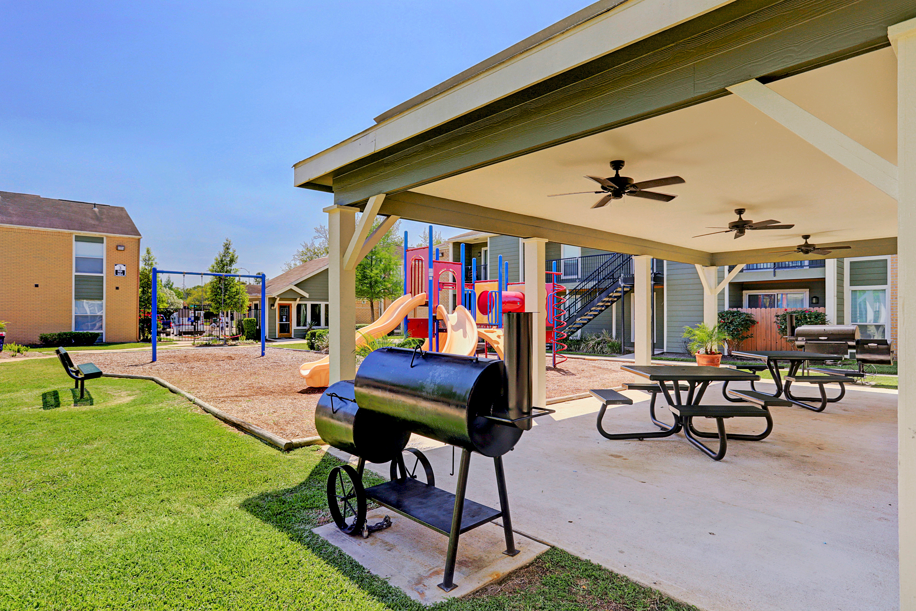 Reserve at Creekbend Apartments Reserve at Creekbend Apartments - Bench, Patio