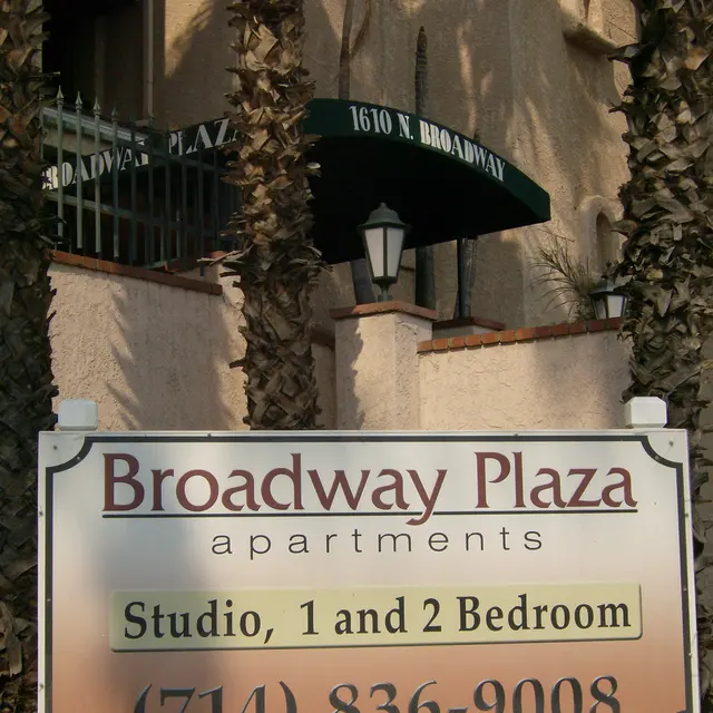Broadway Plaza Apartments - Sign, Symbol, Building