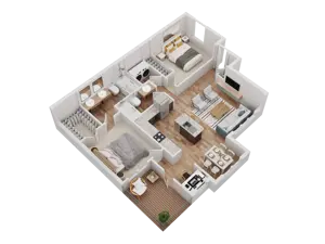 2 Bedroom 2 Bathroom - B3