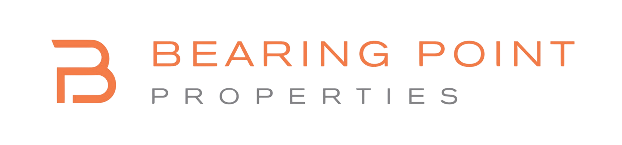 Logo for Bearing Point Properties featuring the letter 'B' and the text 'Bearing Point Properties'.