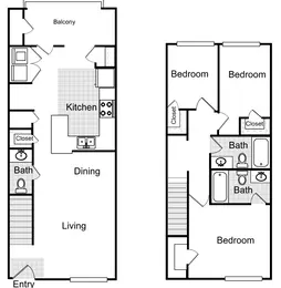 3 Bedroom 2.5 Bath