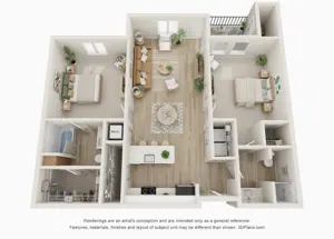 2 Bed, 2 Bath
