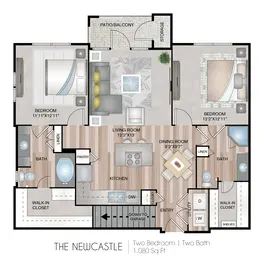 The Newcastle | 2 Bed | 2 Bath | 22A-Renovated, Garage