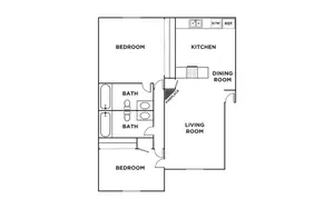 2 Bedroom 2 Bathroom