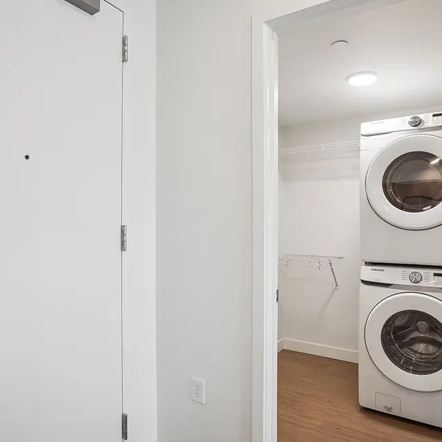 One Bedroom Laundry & Closet- The Deveraux One Bedroom Laundry & Closet- The Deveraux