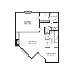 1 Bed/1 Bath-Dn