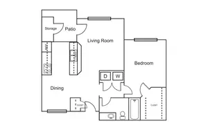 1 Bedroom / 1 Bath