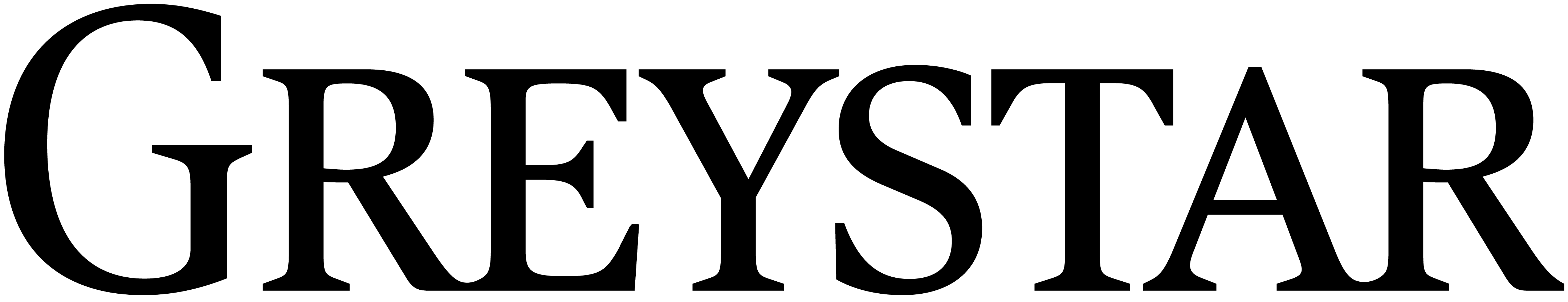 Greystar logo in bold uppercase letters.