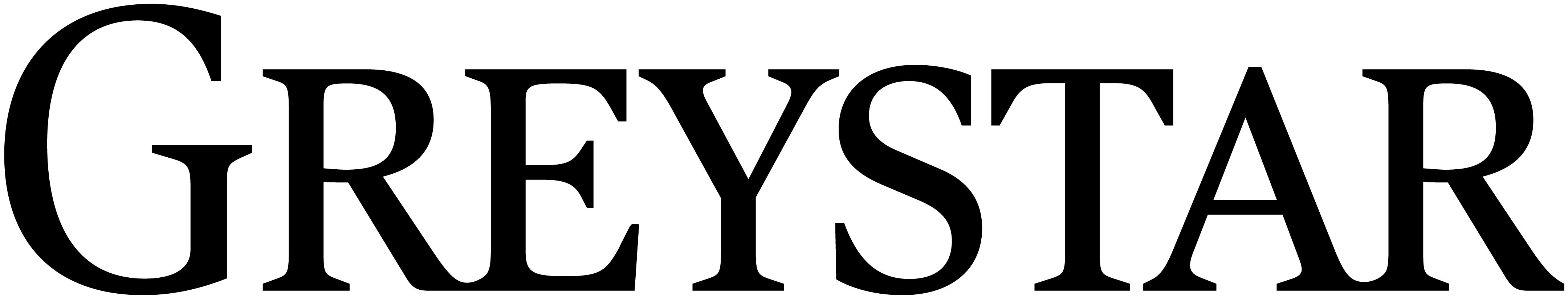 Greystar logo in bold uppercase letters.