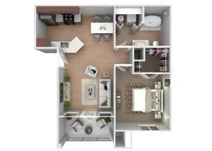1 Bedroom, 1 Bathroom
