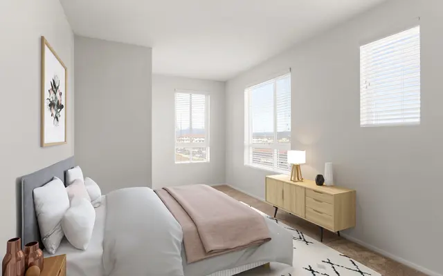 fully equipped bedroom at apartment in Ewa Beach, HI