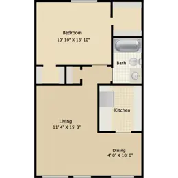 1 Bedroom 1 Bathroom