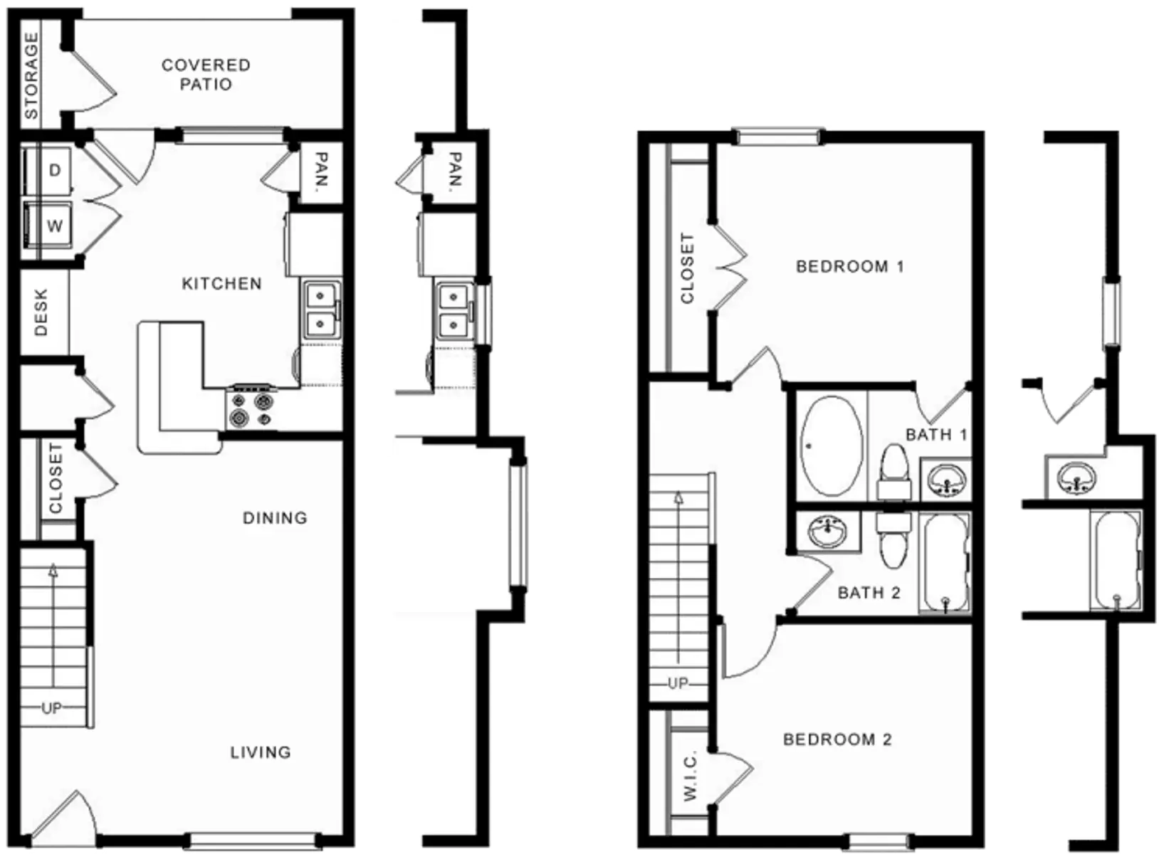 Bent Tree Townhomes Diagram, Floor Plan, Chart