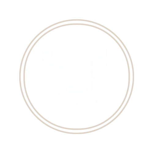 Weightlifting Icon A minimalist icon depicting a weightlifting bench with a barbell and weights on either side.