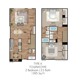2 Bedroom 2.5 Bathroom