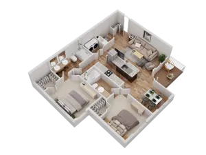 2 Bedroom 2 Bathroom - B4