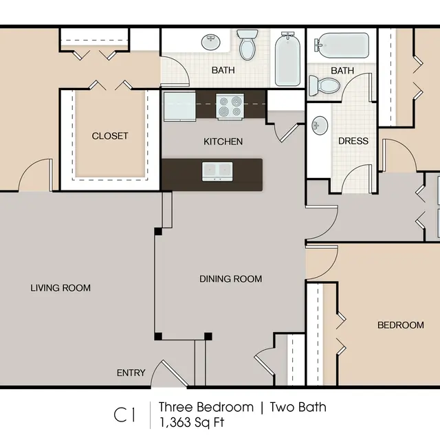 Falls and Oak Village - Diagram
