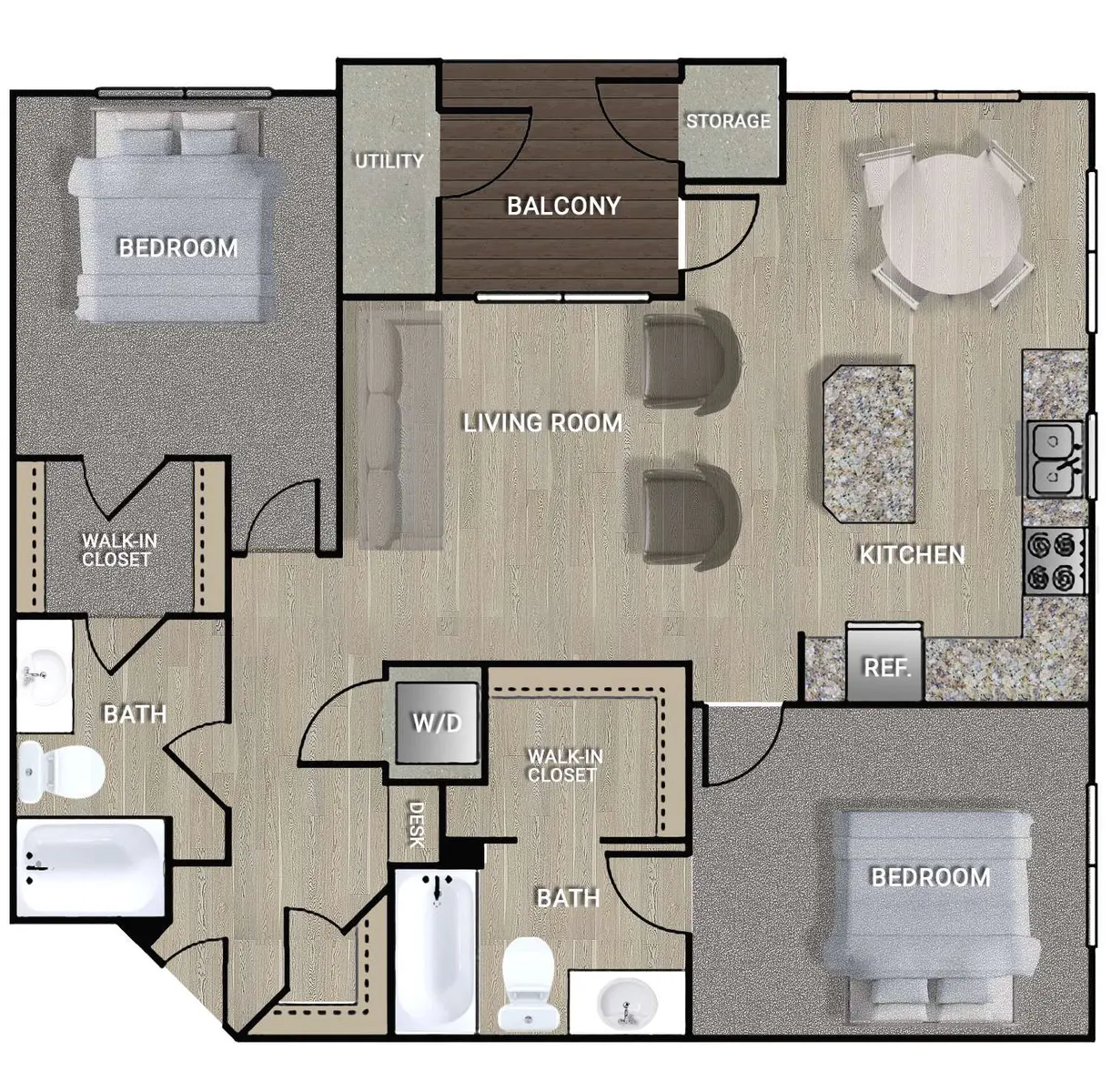 Park Hill 4000 Apartments - Diagram, Floor Plan