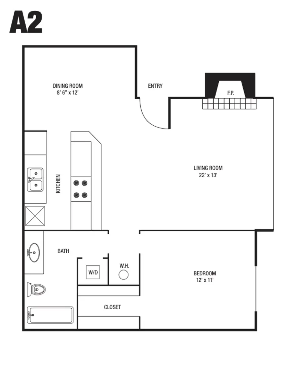 Springfield Crossing Apartments - Diagram, Floor Plan