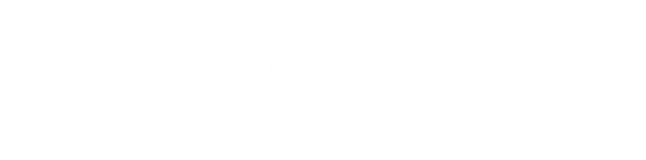 Cedar Ridge Elderly Apartments logo featuring a stylized tree design and elegant typography.