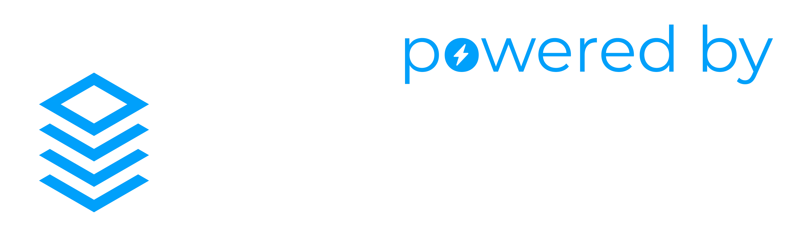 Powered by SNAPPT Logo Logo with the words 'powered by SNAPPT' in blue and white, featuring a stylized graphic element resembling stacked layers.