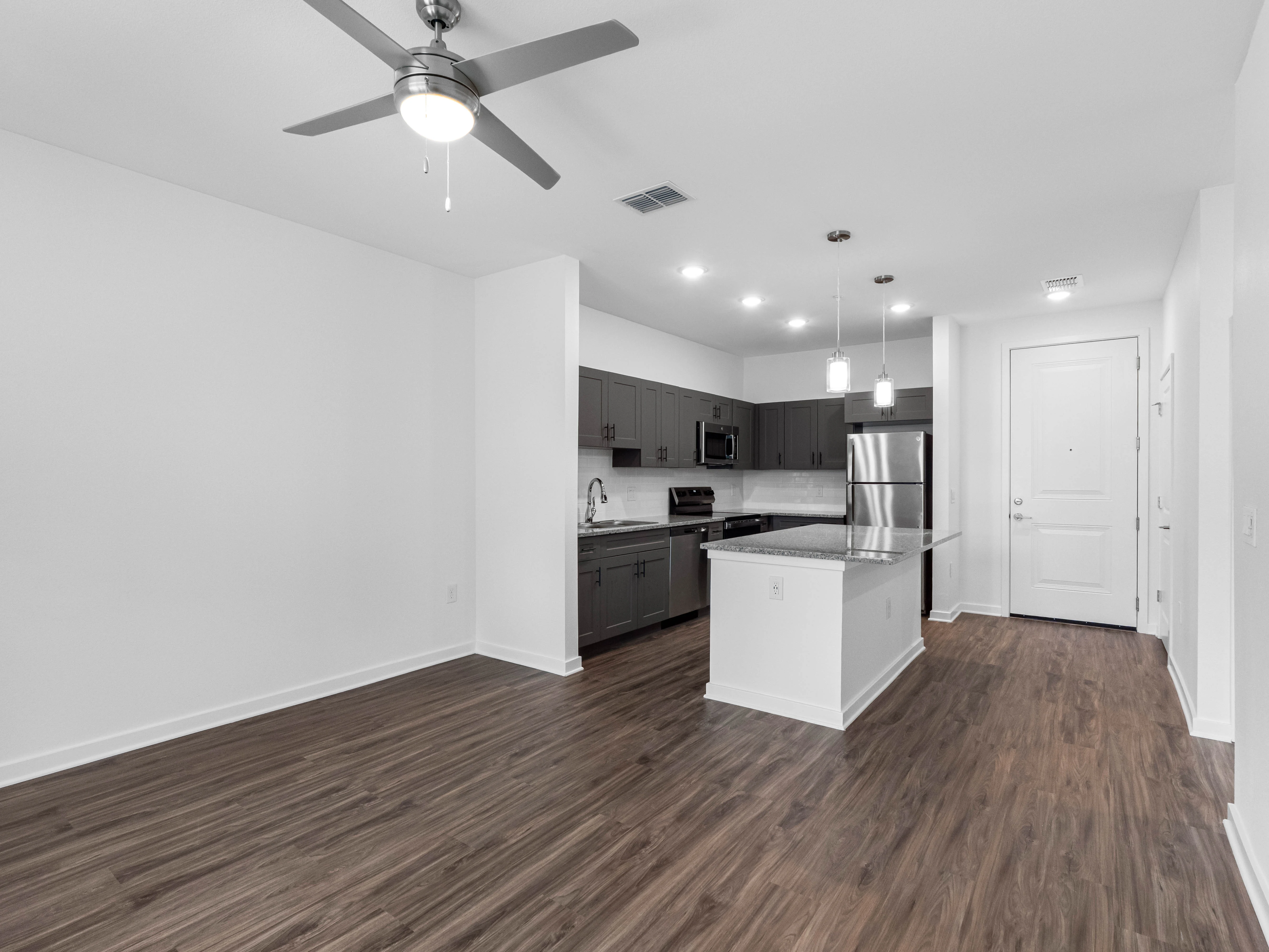 Kitchen, Living area, Modern design