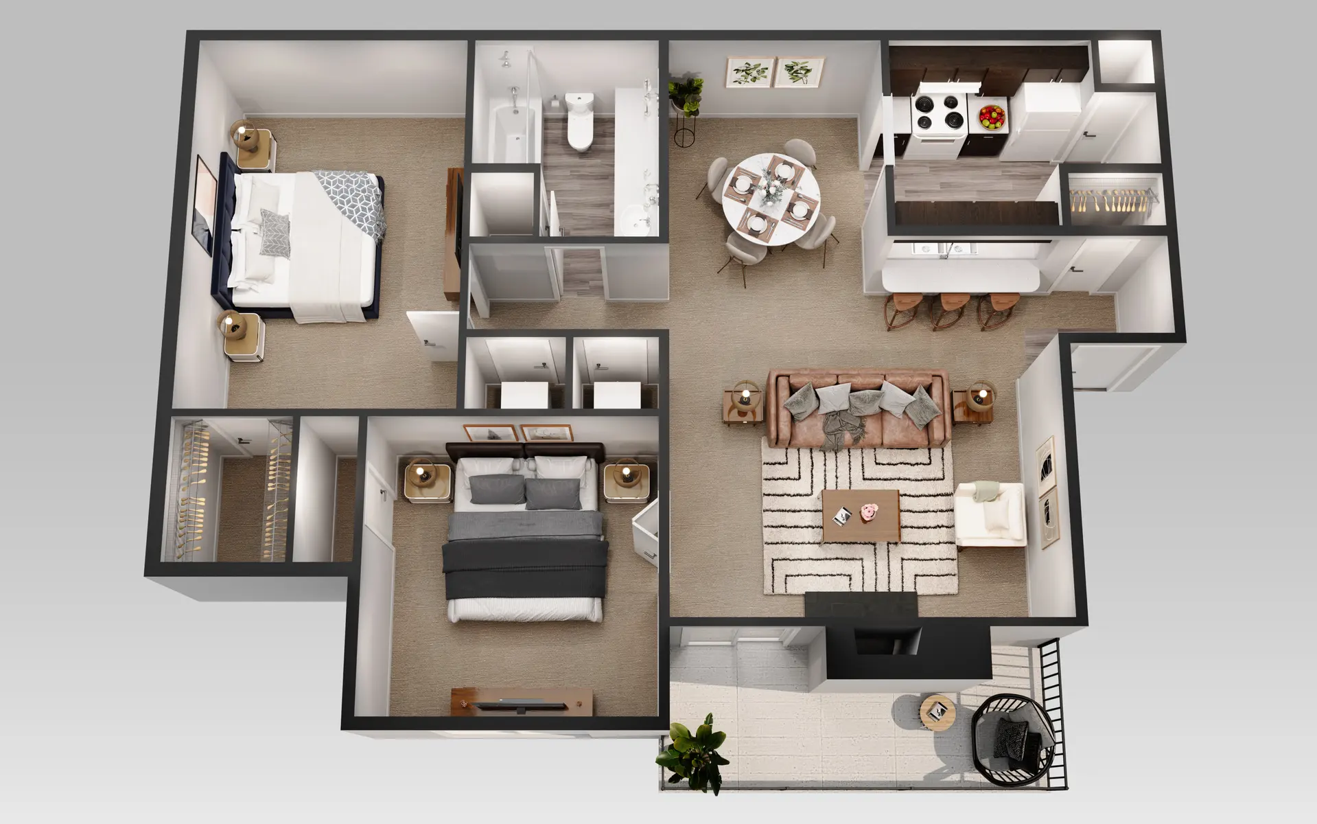 St Croix Apartments - Diagram, Floor Plan