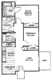 BR50Q 2 Bedroom Townhome