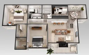 2 Bedroom 2 Bath (Upgraded)