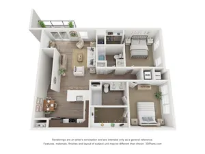 2 Bed 2 Bath
