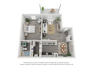 1x1B Renovated 635 sq ft