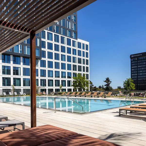 Vespr - Pool Cabanas Facing Grass Park