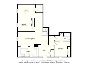 2C1 | 3 Bed | 1.5 Bath 2C1 | 3 Bed | 1.5 Bath