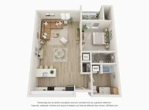 1 Bed, 1 Bath