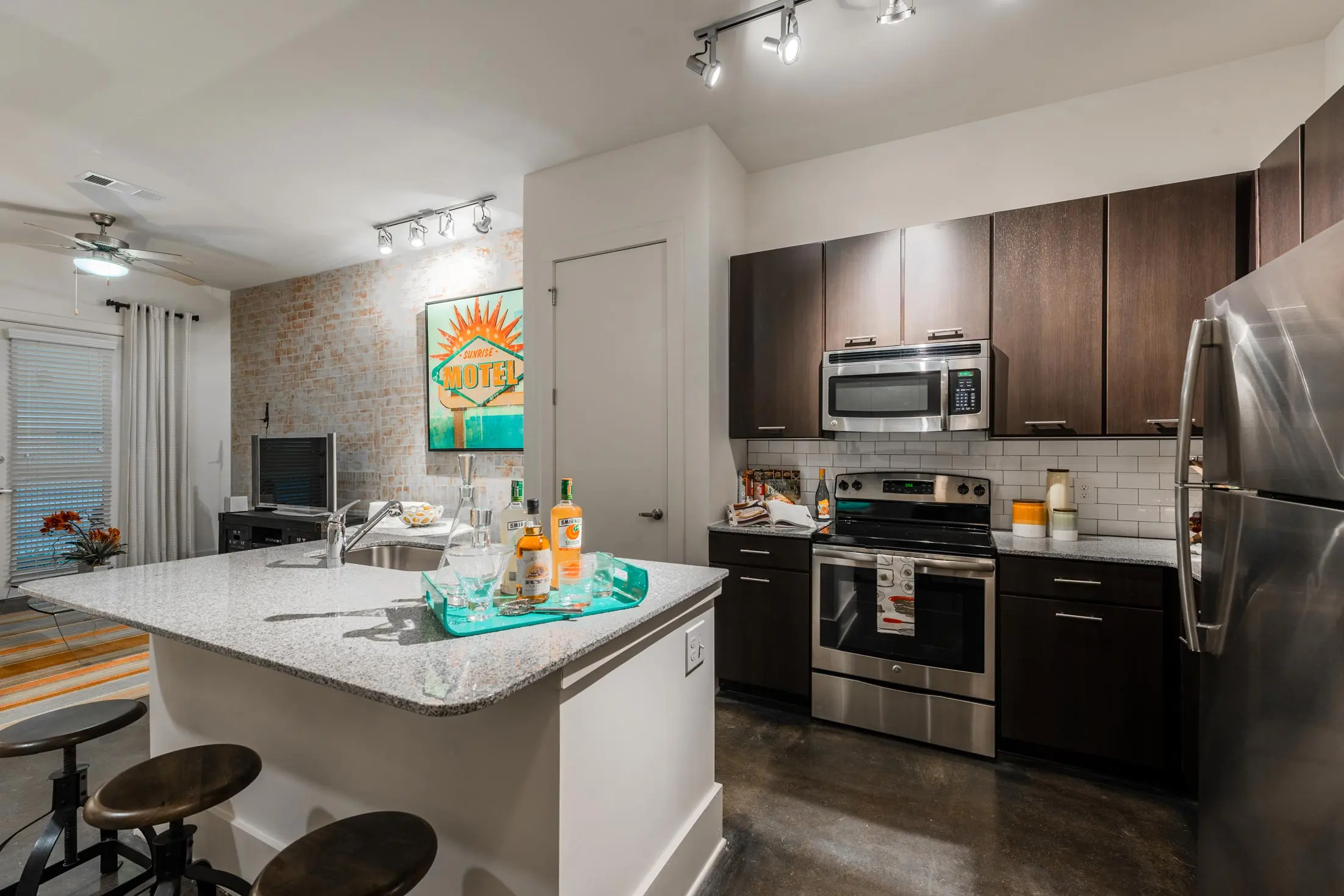 SYNC at West Midtown - Room, Kitchen Island, Appliance