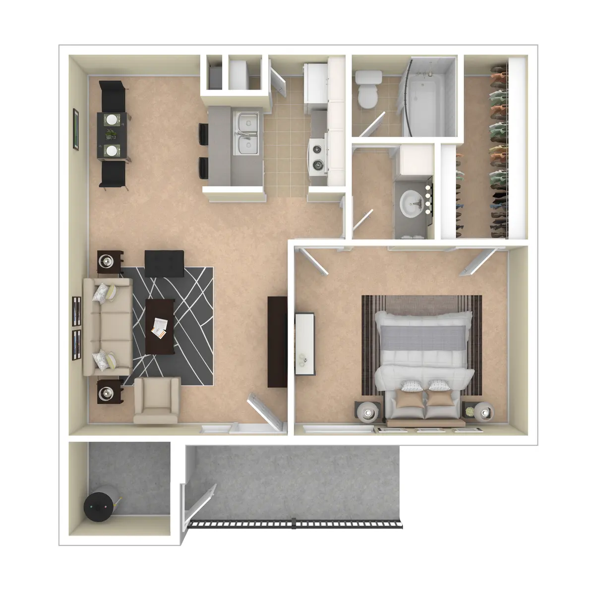 Sycamore Creek Apts - Diagram, Floor Plan